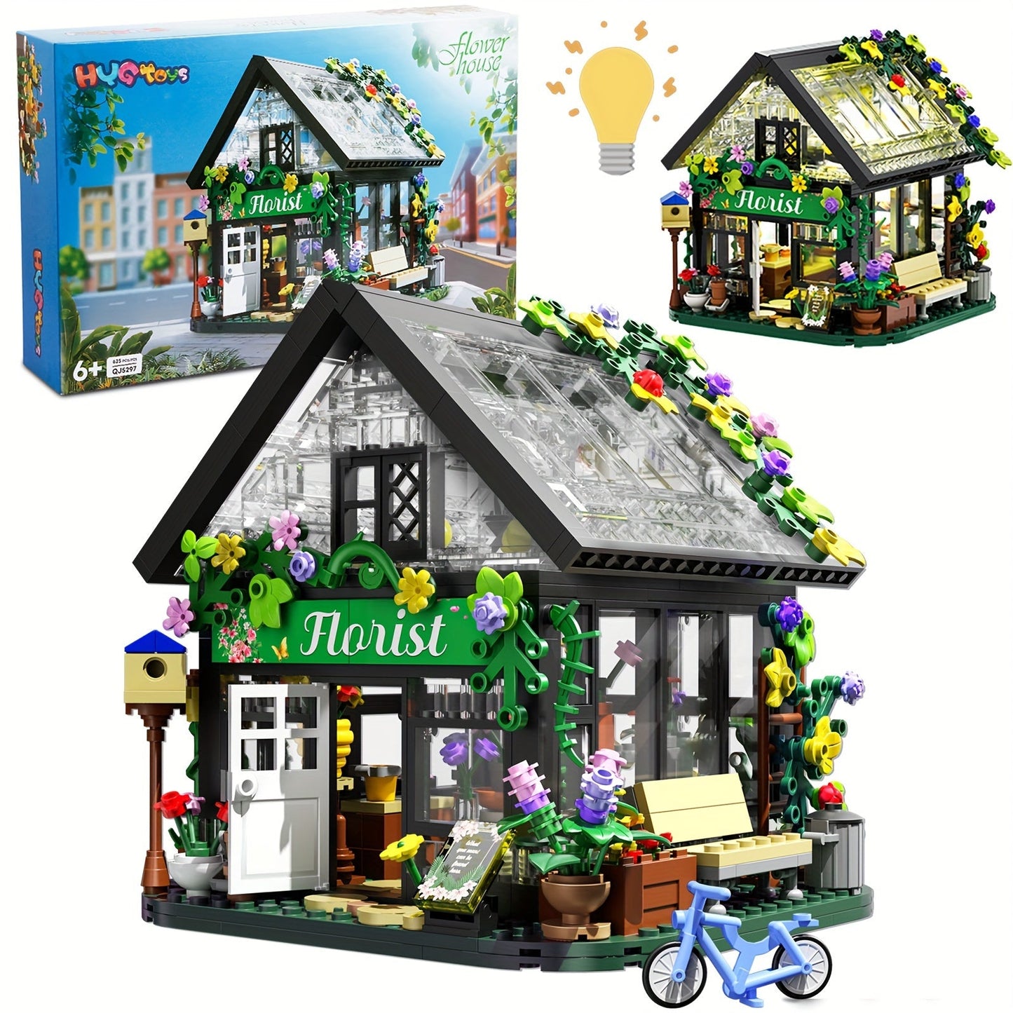 Flower House Building Model Set, 625 Pieces