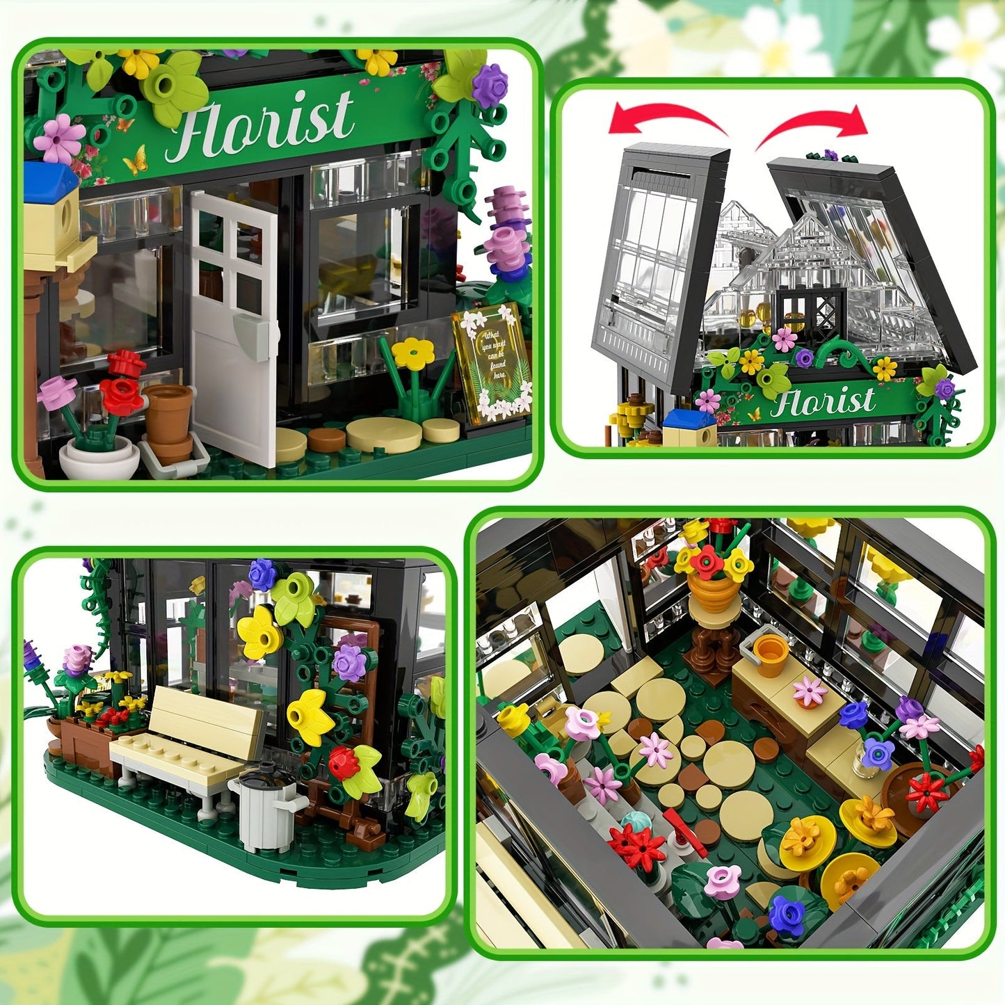 Flower House Building Model Set, 625 Pieces