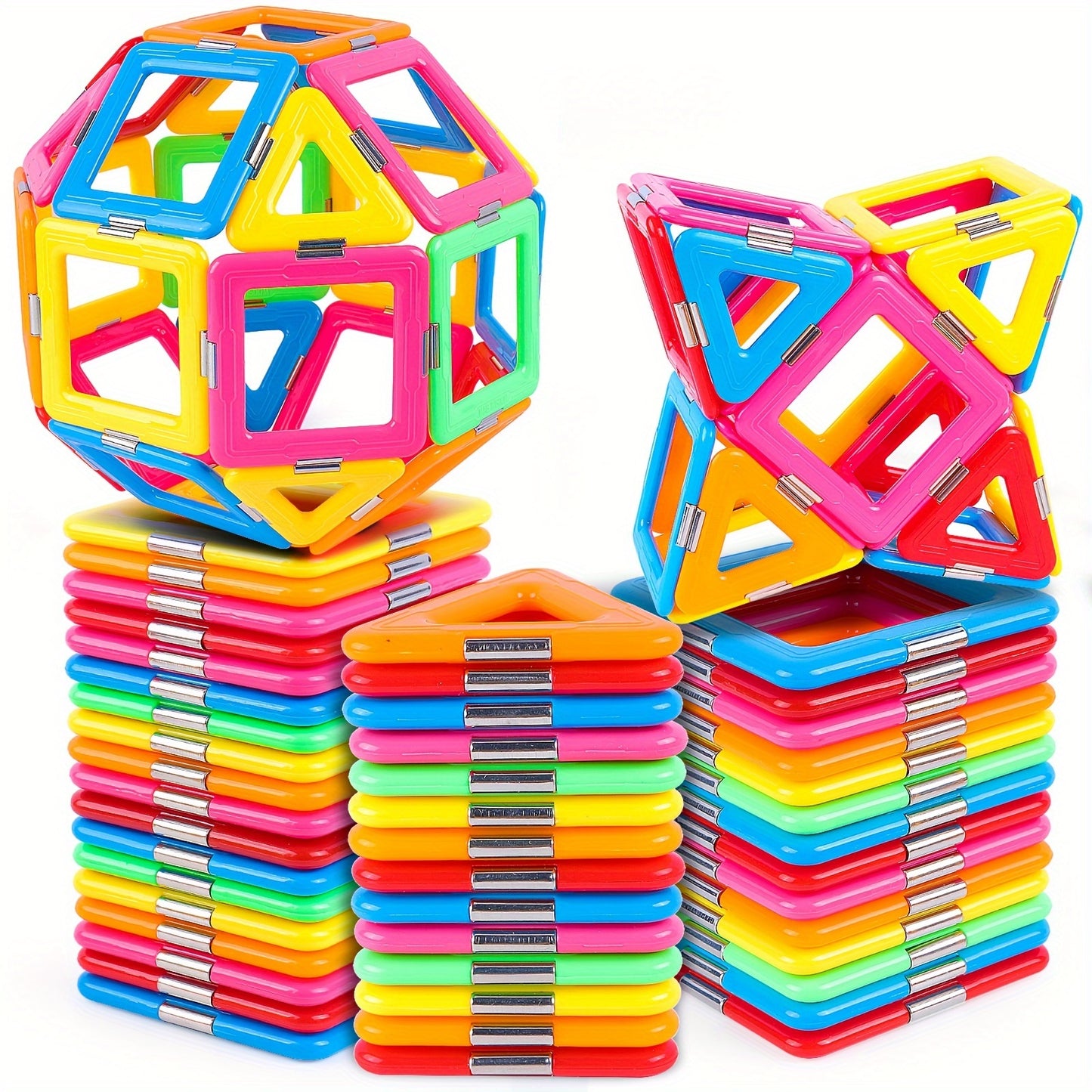 52 PCS Magnetic Tiles Building Toys