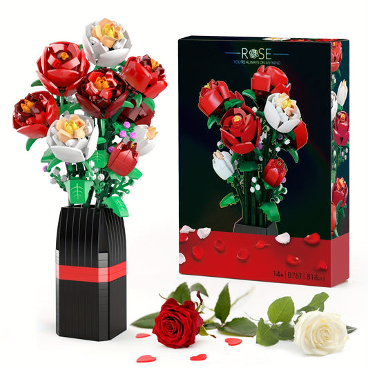 Flowers Bouquet Building Set, 818 PCS