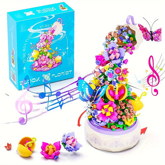 Flowers Music Rotating Box Building Set