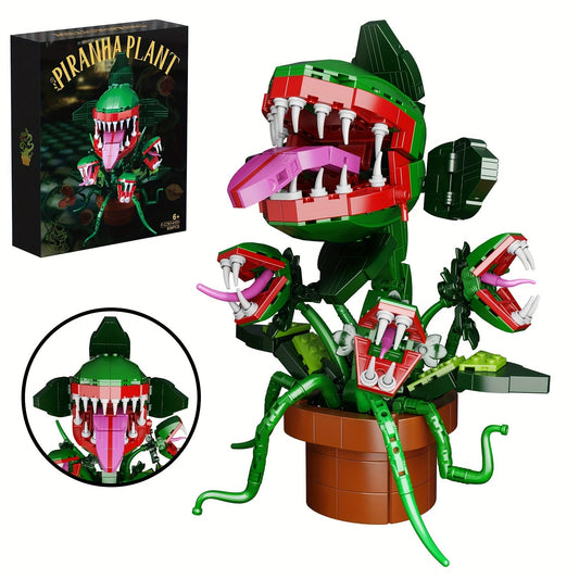 Cannibal Flower Building Block Toy Set, 605 PCS