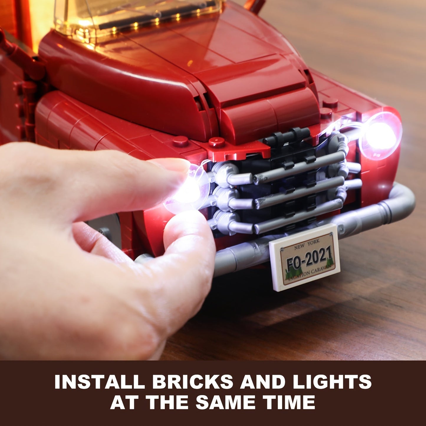 Camper Building Bricks Set With LED Lighting,1741 PCS