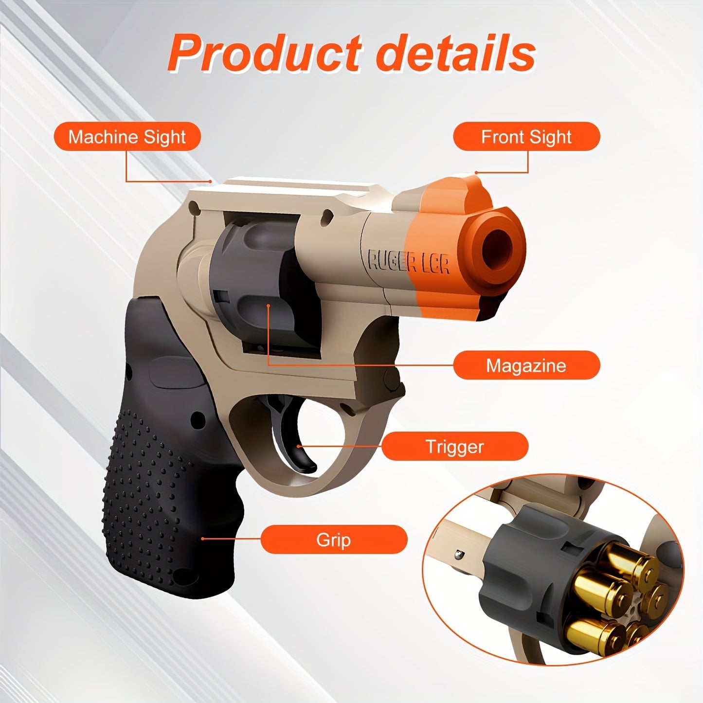 Revolver Toy Soft Bullet Toy Gun