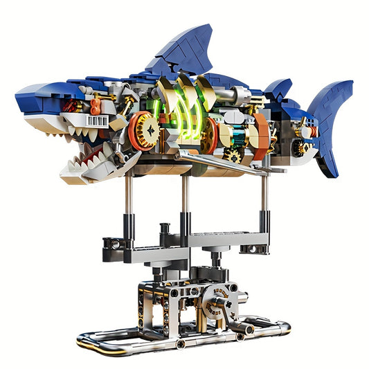 Shark Sea Creatures Building Set, 687 Pieces