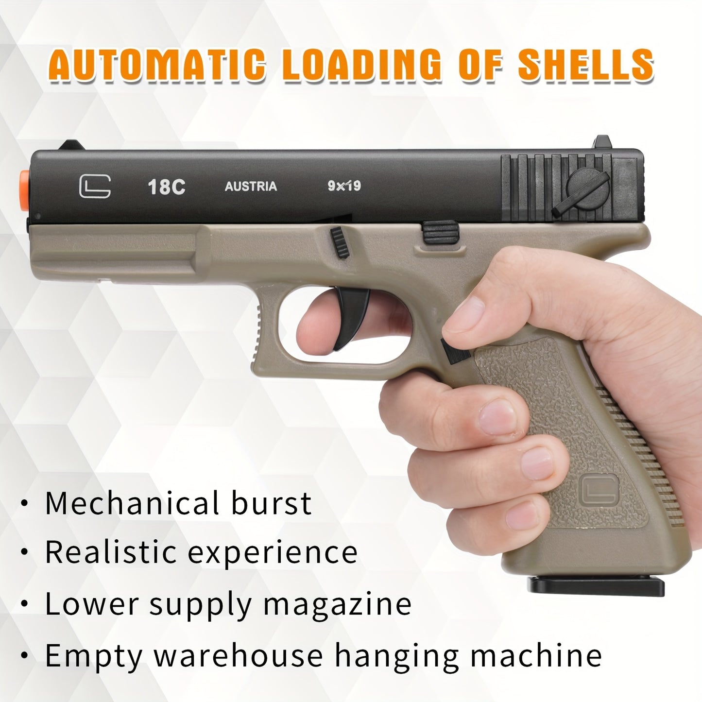 Semi-Auto Soft Bullet Gun Toy with 50 Bullets